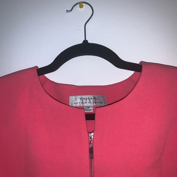 TAHARI ARTHUR S. LEVINE Peplum Coat Pink Size 10 (M) - Picture 4 of 12